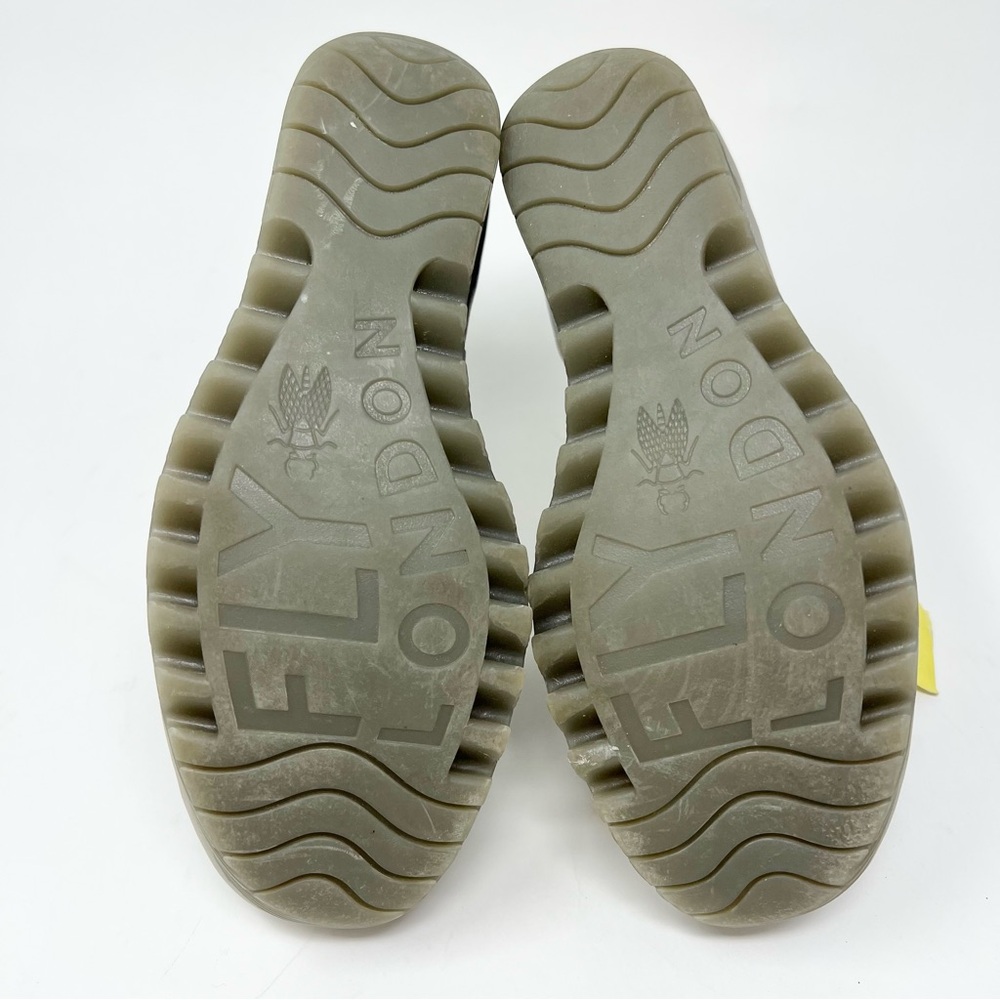 Fly London Silver Leather Wedge Mary Jane - Picture 10 of 12